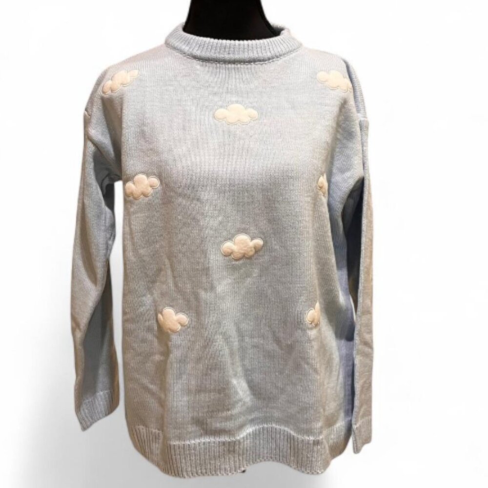 Light Blue Cloud Knit Sweater Size S